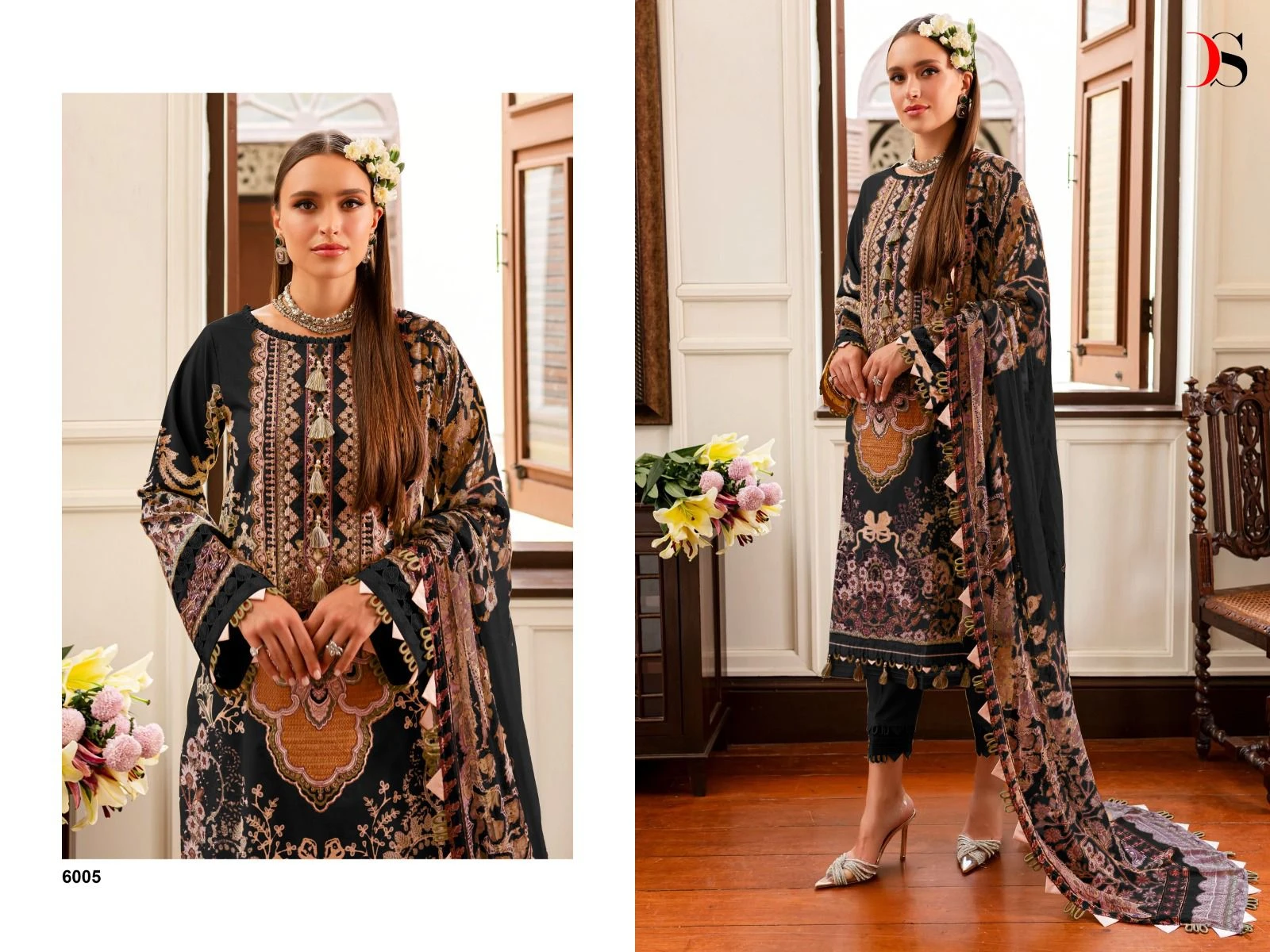 Deepsy Suit Firdous Queen’S Court 6 Nx Pure Cotton Print Wholesale Pakistani Salwar Suit Catalog — Wholesale Salwar Suits, Deepsy Suit wholesale from Surat - Gallery Image 2